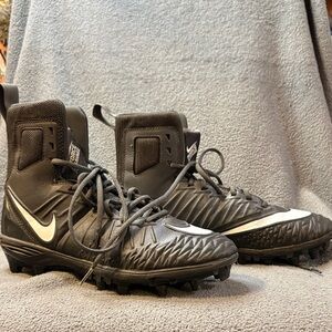 Nike Black and White High-Top Soccer Cleats
